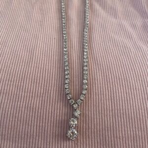 925 Sterling Silver Diamond Necklace